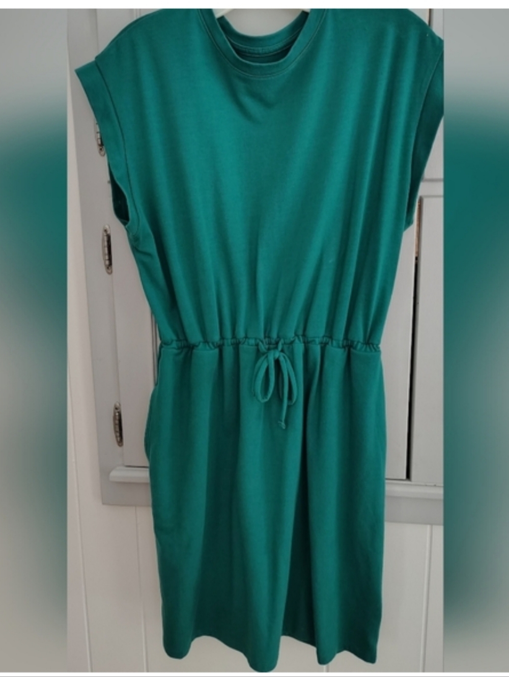 a new day Vibrant Green Tie Waist Summer Dress